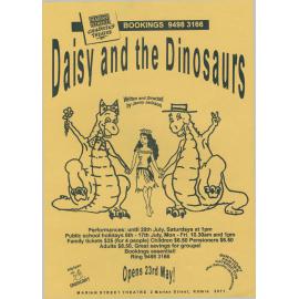 Daisy and the Dinosaurs playbill