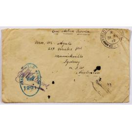 Envelope to Mrs M. Agate