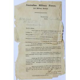 Termination of allotment payments