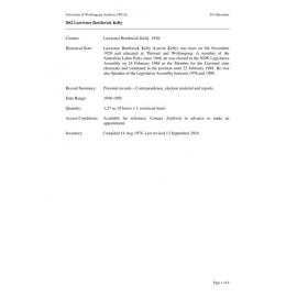 Lawrence Borthwick Kelly collection guide