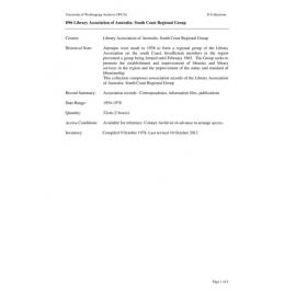 Library Association of Australia- South Coast Regional Group collection guide