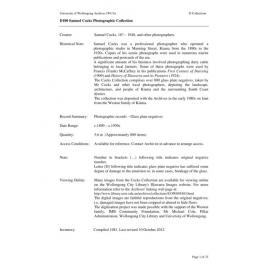 Samuel Cocks collection guide