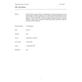 Ross Duncan collection guide