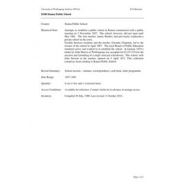 Kiama Public School collection guide