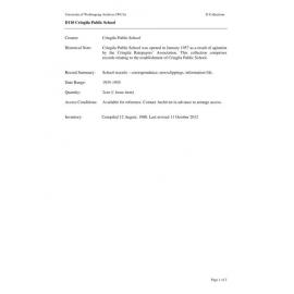 Cringila Public School collection guide