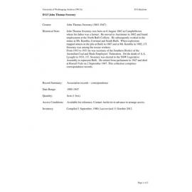 John Thomas Sweeney collection guide