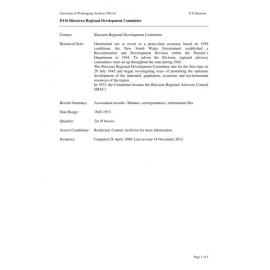 Illawarra Regional Development Committee collection guide