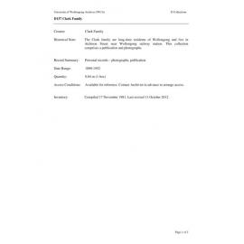 Clark Family collection guide