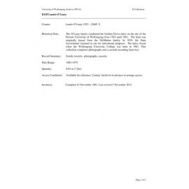 Laurie O’Leary collection guide