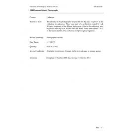 Samoan Islands Photographs collection guide