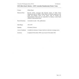Gilbert Stead collection guide