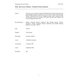 Jack Lowrey collection guide