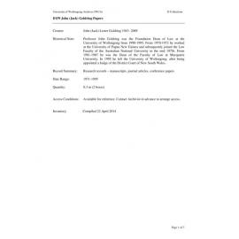 John (Jack) Goldring collection guide
