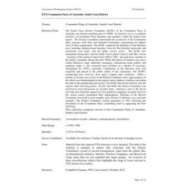 Communist Party of Australia- South Coast District collection guide