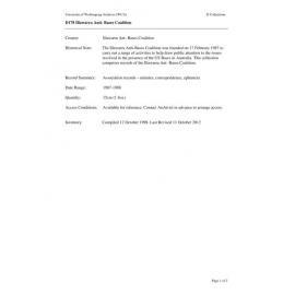Illawarra Anti- Bases Coalition collection guide