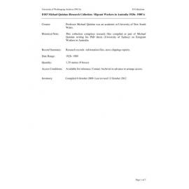 Michael Quinlan collection guide