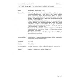 William George Agate collection guide