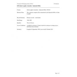 John Lysaght (Australia) Pty Ltd. collection guide