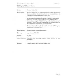 Stephen Hill collection guide