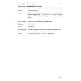 Reverend W.B. Clarke collection guide