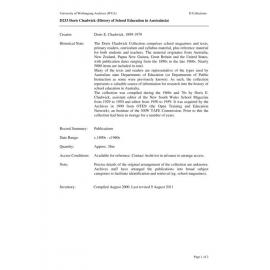 Doris E. Chadwick collection guide
