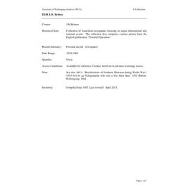 J.M.Britton collection guide