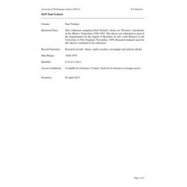 Paul Trickett collection guide
