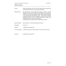 Ian Cochrane collection guide