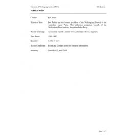 Leo Tobin collection guide