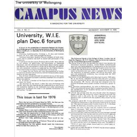 Campus News 17 November 1976 vol 2 no 11
