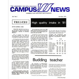 Campus News 11 March 1981 vol 7 no 2