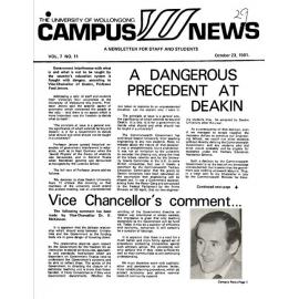 Campus News 23 October 1981 vol 7 no 11