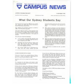 Campus News 11 November 1983
