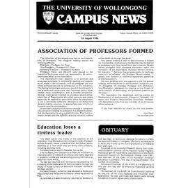 Campus News 26 August 1986 