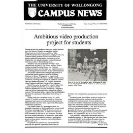 Campus News 8 November 1988  