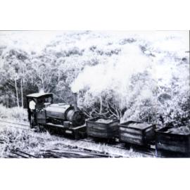`Burra' at the head of thirty loaded skips